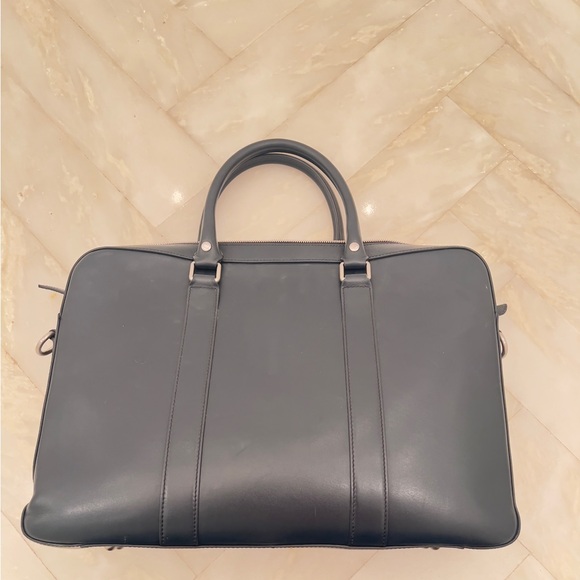 Sophisticated Blue Leather Briefcase for Men and ladies - Picture 2 of 11